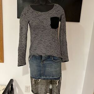 Hi low mesh style shirt o